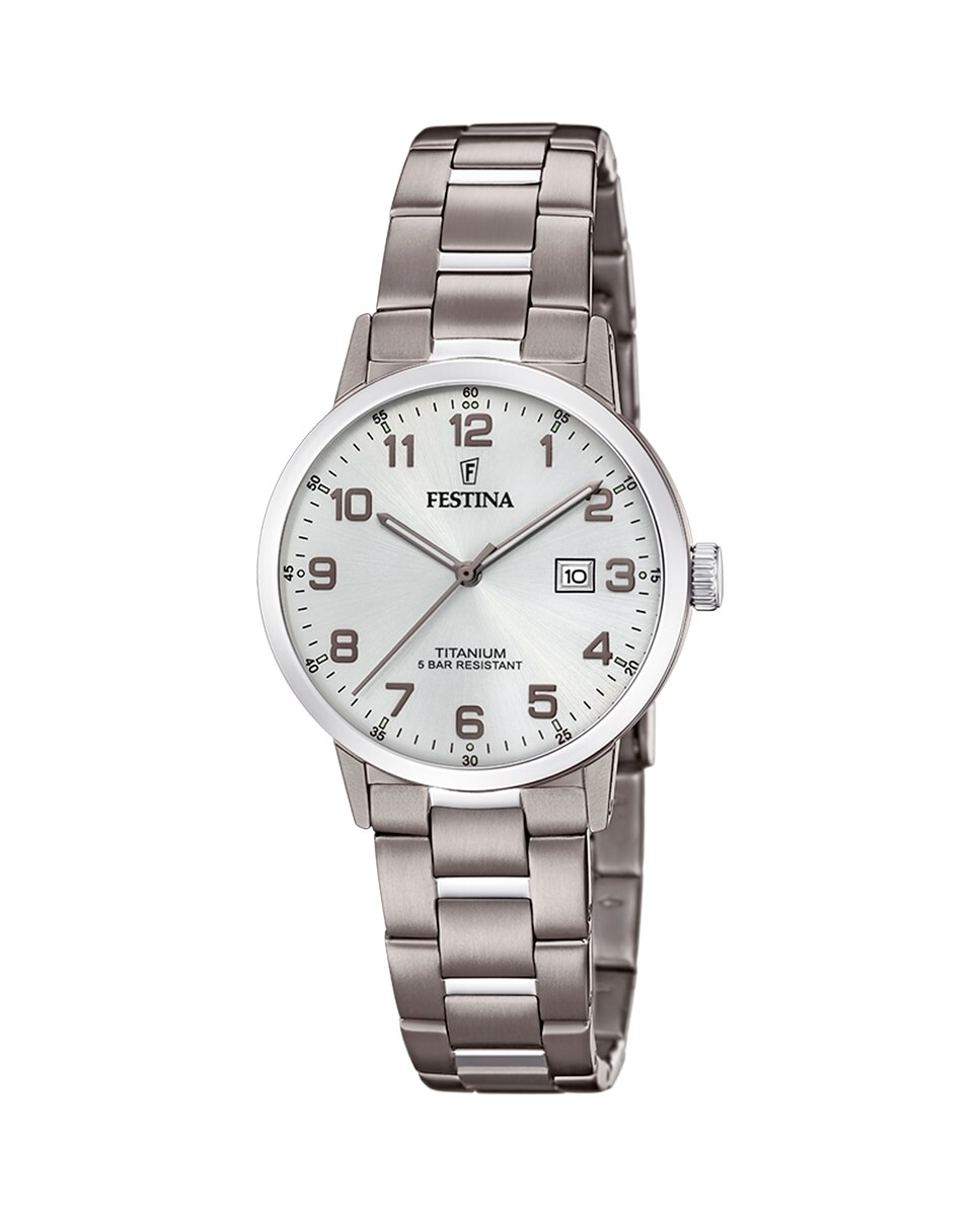 

Женские часы F20436/1 Grey Titanium Calendar Titanium Festina, серый