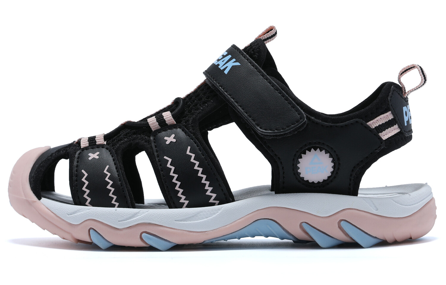 

Детские сандалии GS черные светло-розовые Peak