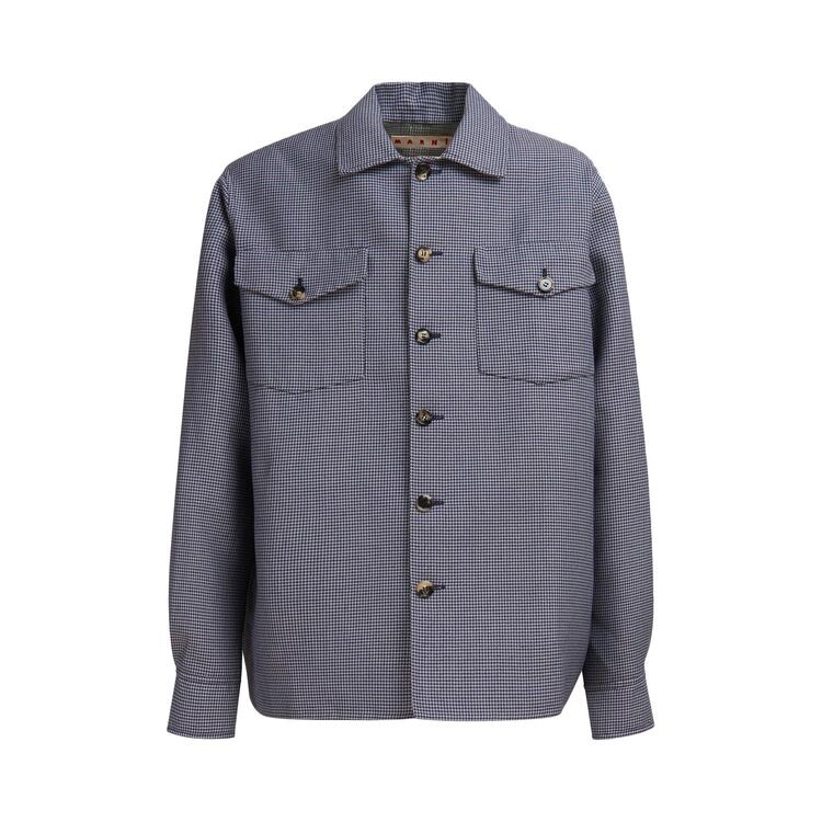 

Рубашка Marni Cropped Hem Organic Poplin Shirt Orion Blue, разноцветный