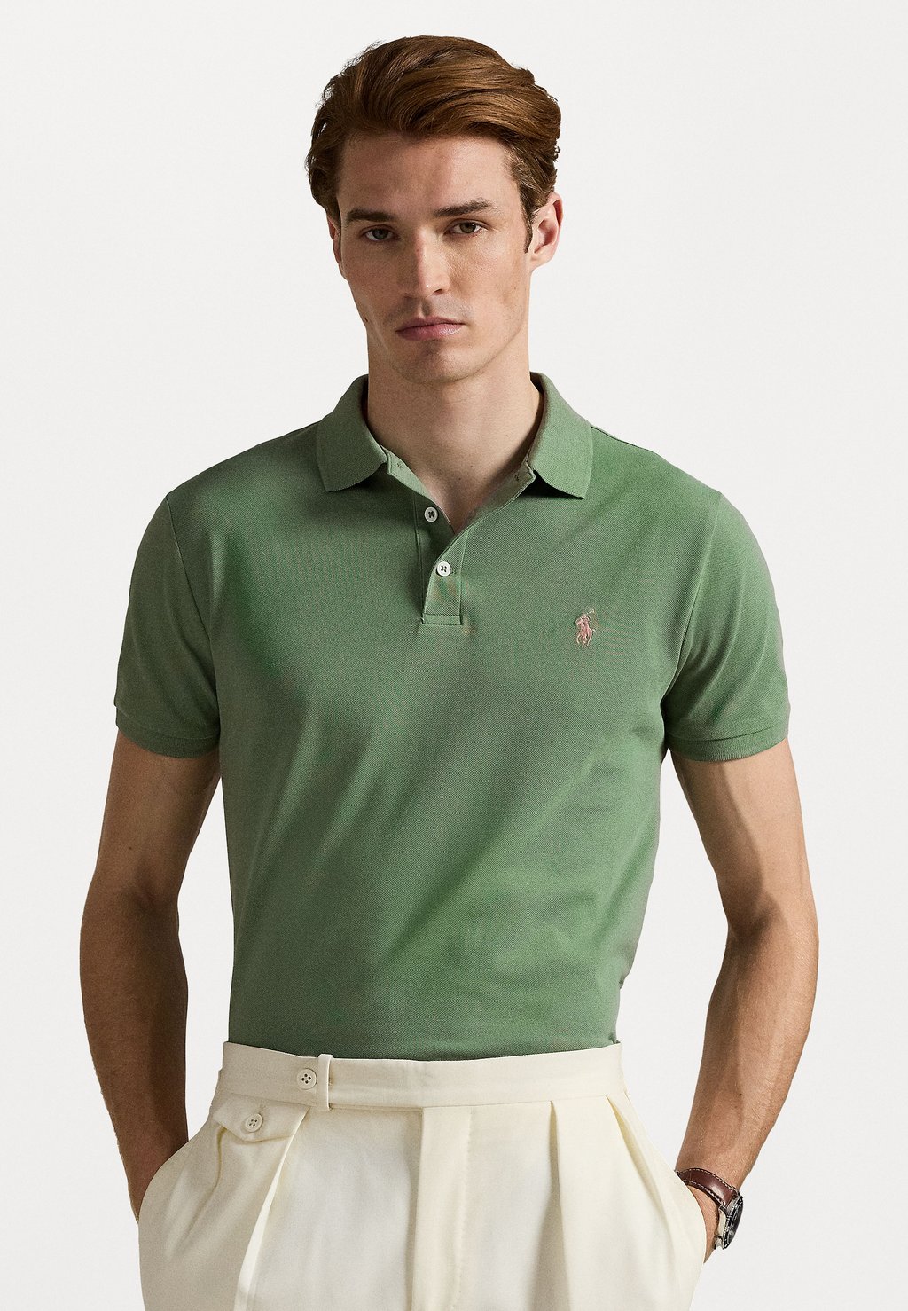 

Поло CUSTOM SLIM FIT STRETCH SHIRT Polo Ralph Lauren, зеленый