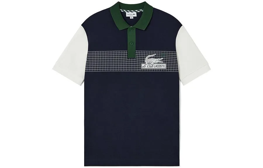 Футболка-поло Lacoste мужская, классический крой, с воротником-поло, Marine синий