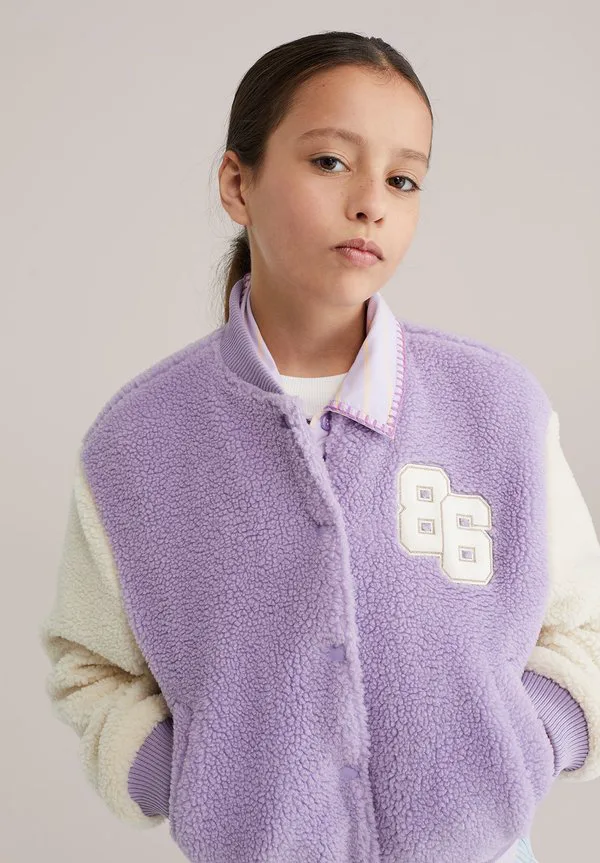 Легкая куртка "тедди" We Fashion, Lilac — фото 4