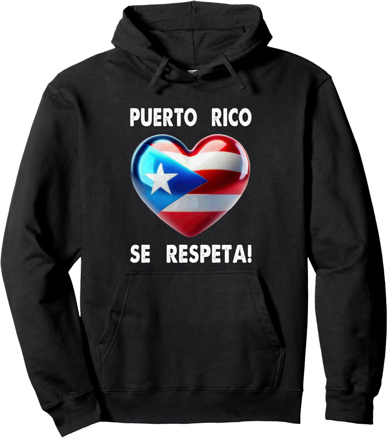 

Толстовка с капюшоном Puerto Rico Se Respeta PR Flag Heart Boricua Unity Puerto Rico Se Respeta Collection, More Here, черный