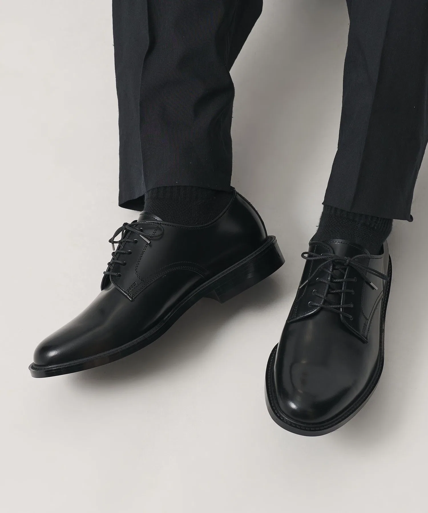 Мужские кожаные туфли The Kenford Fineshoes классические, чёрные — фото 2