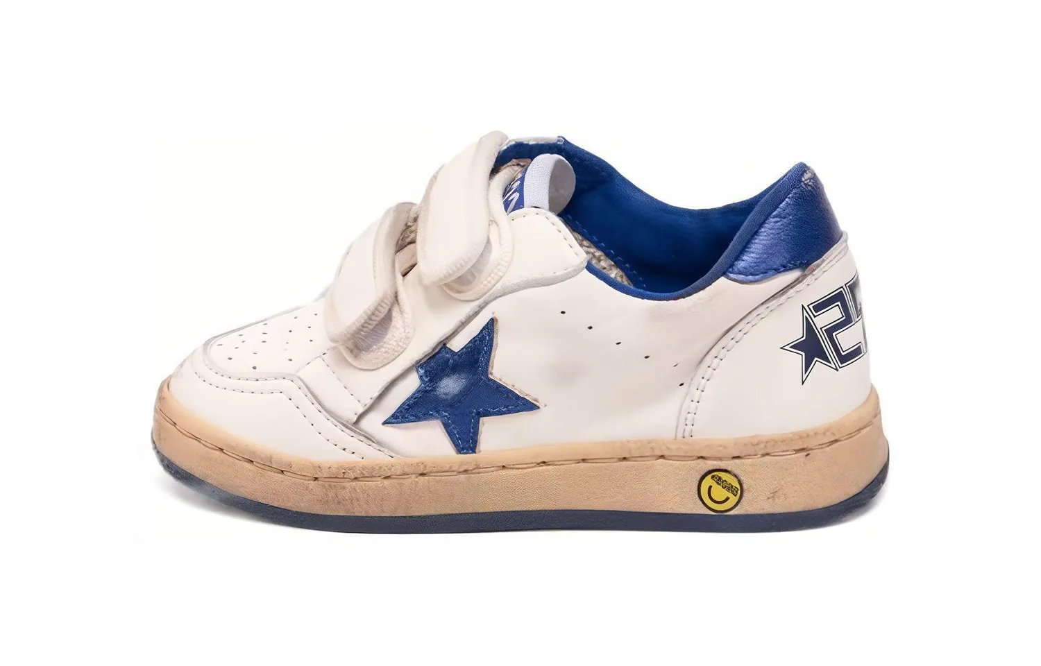Golden Goose Балетки Ball Star Low top для малышей бело-голубые