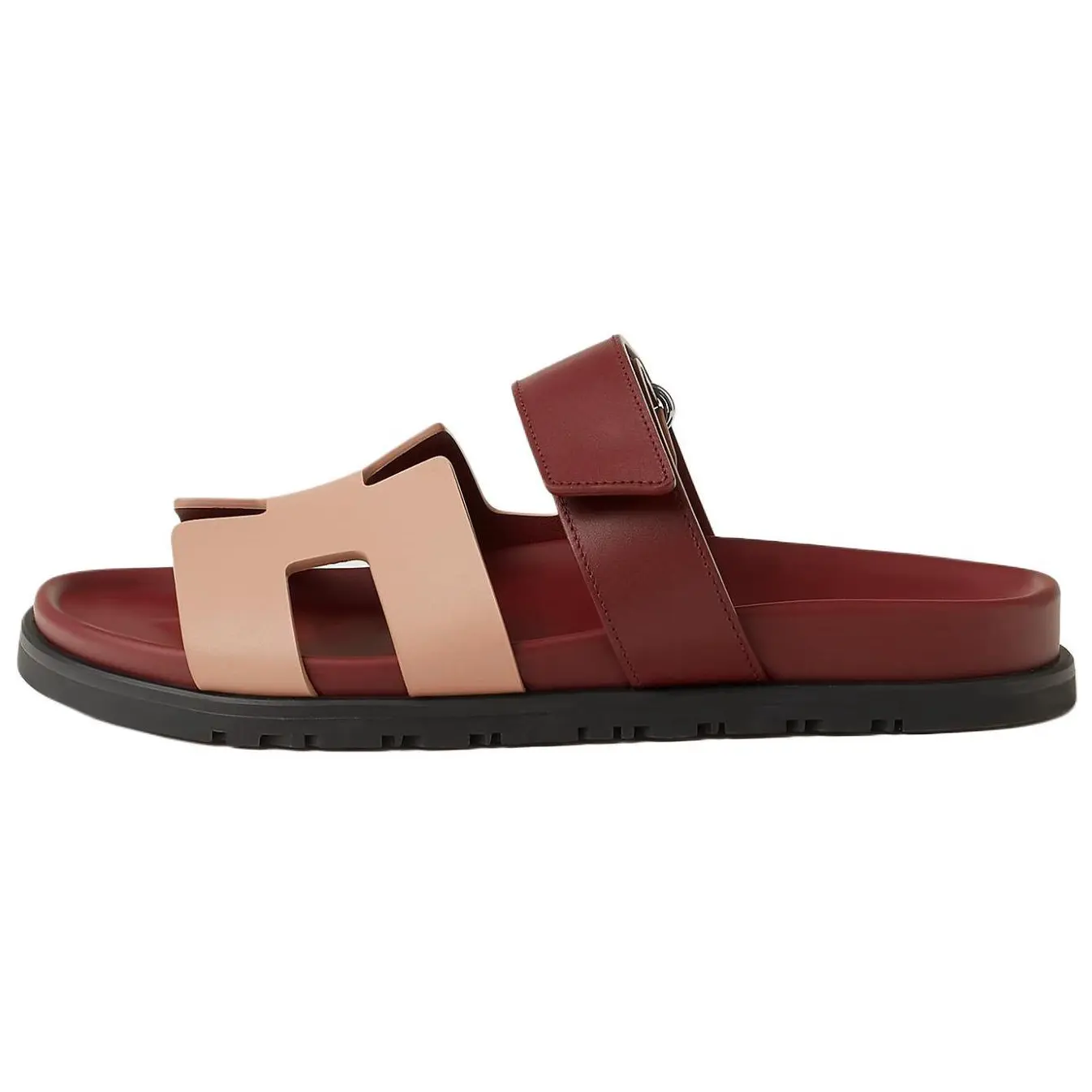 HERMES Тапочки-слайды Chypre Rubber Slide женские красные