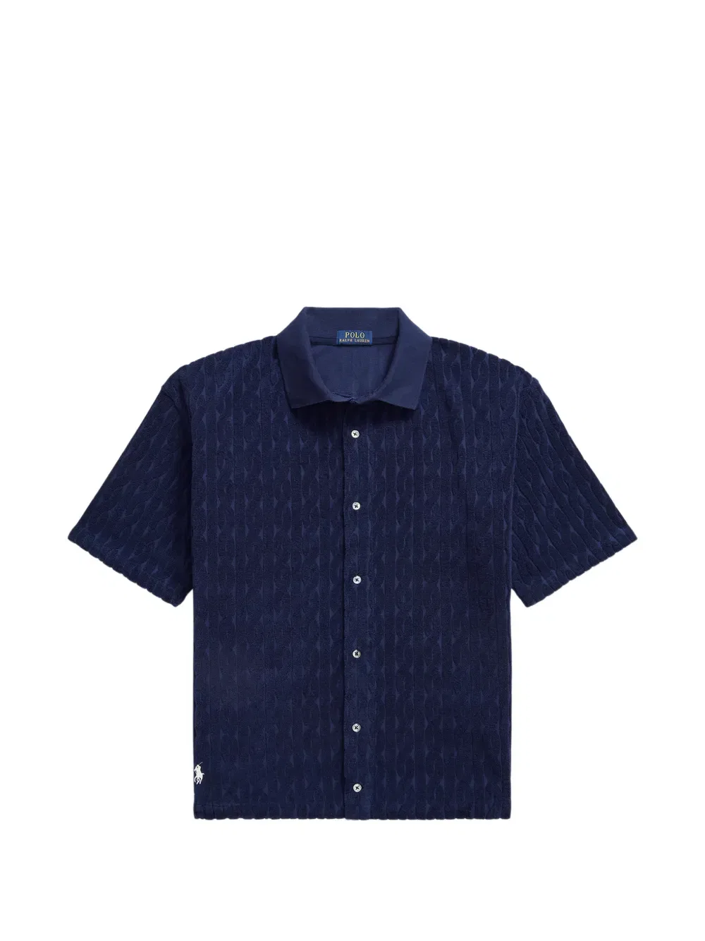 Футболка из махровой ткани крупной вязки Polo Ralph Lauren, синий