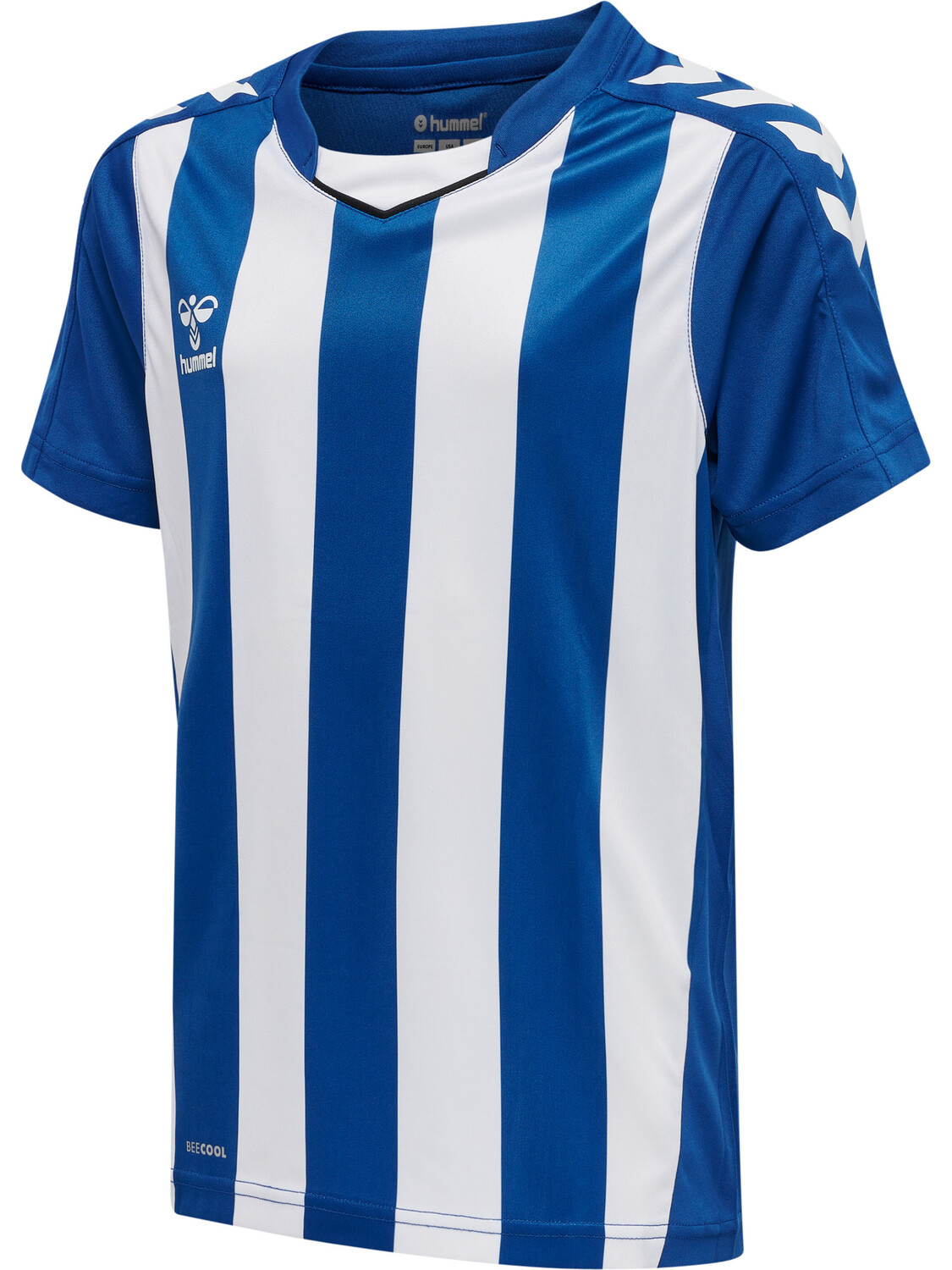 Футболка Hummel Trikot S/S Hmlcore Xk Striped Jersey Kids S/S, цвет TRUE BLUE/WHITE — фото 4
