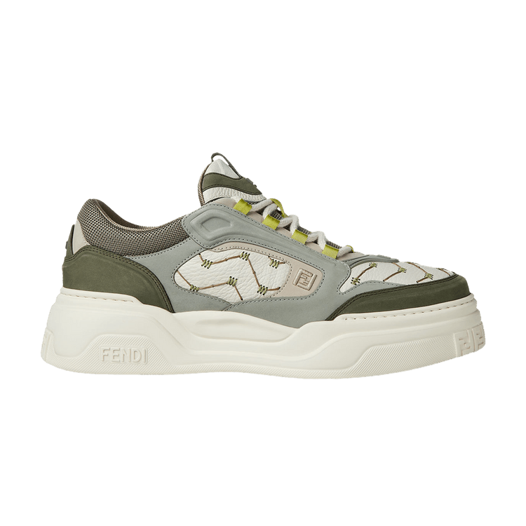 

Кроссовки Fendi Force 'White Green', зеленый