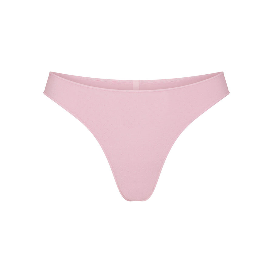 

Стринги с окучиванием SKIMS Micro Pointelle, цвет Baby Pink