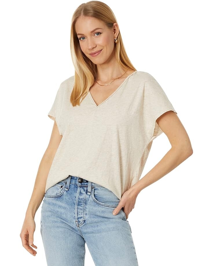 

Футболка Splendid Ali Heather Lurex, цвет Moonstone