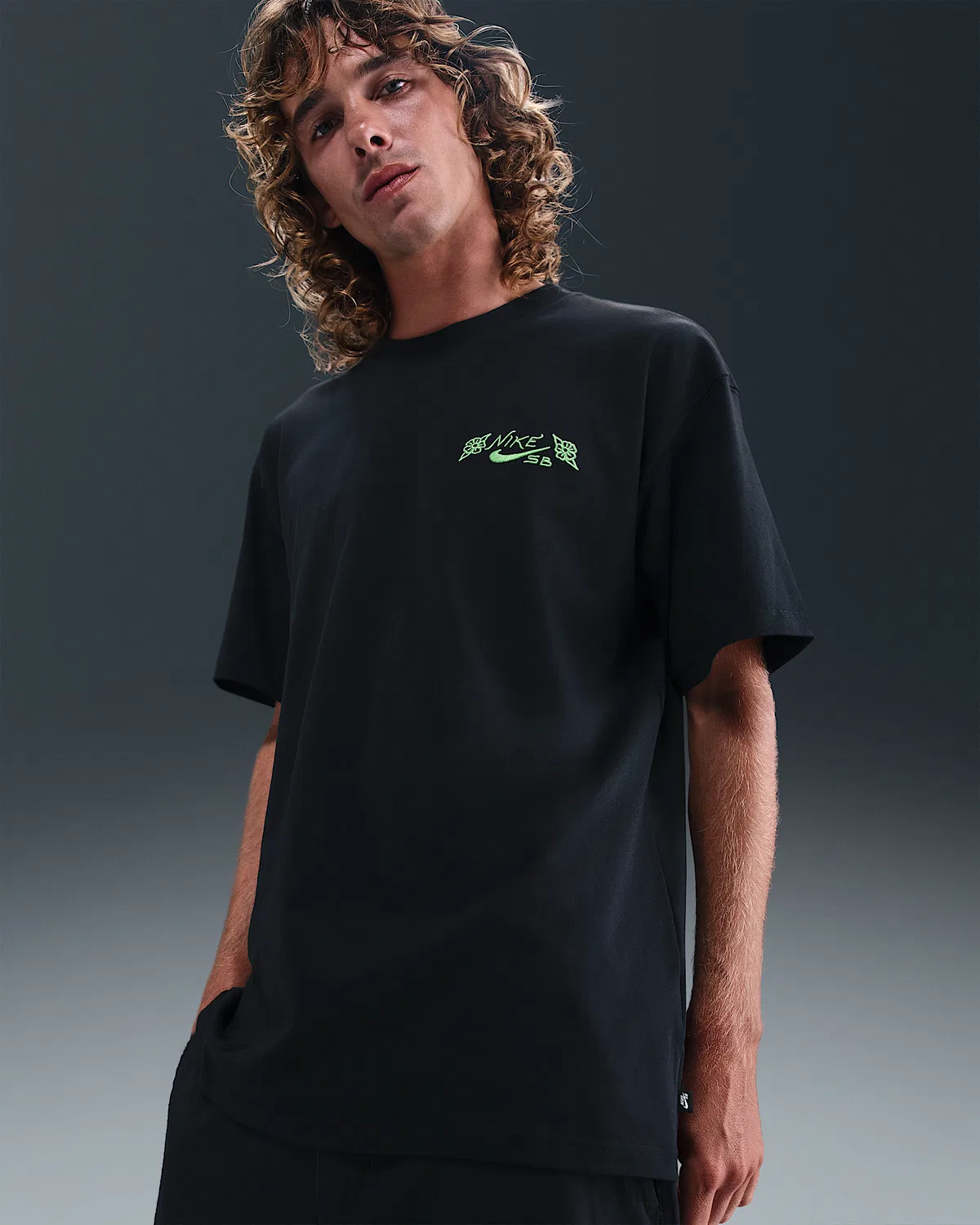 Max90 Skate T-Shirt Nike SB, Black — фото 2