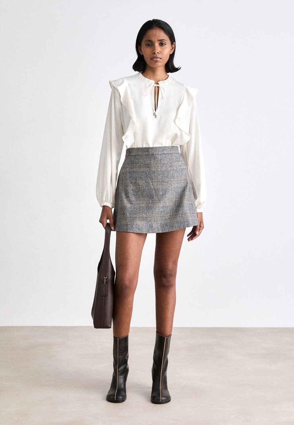 

Юбка А-силуэта CHECK SKIRT Tommy Hilfiger, серый