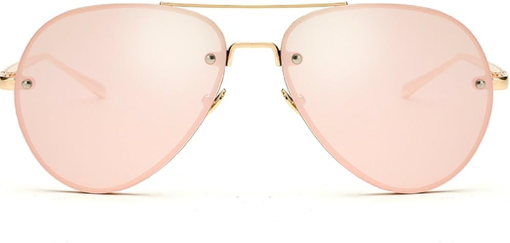 

Классические солнцезащитные очки-авиаторы Freckles Mark большого размера в винтажном ретро-стиле с золотистой металлической оправой и прозрачными цветными линзами, диаметр линз 62 мм, Reflective Pink