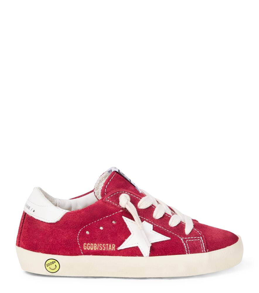 Суперзвездные замшевые кроссовки Golden Goose Kids, Red/White — фото 3