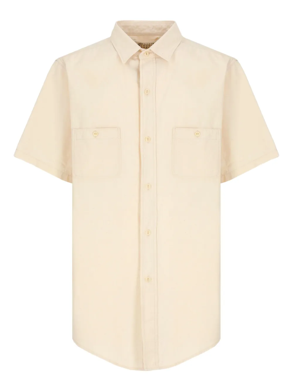 

Рубашка с карманом и короткими рукавами MAISON MARGIELA, нейтральный