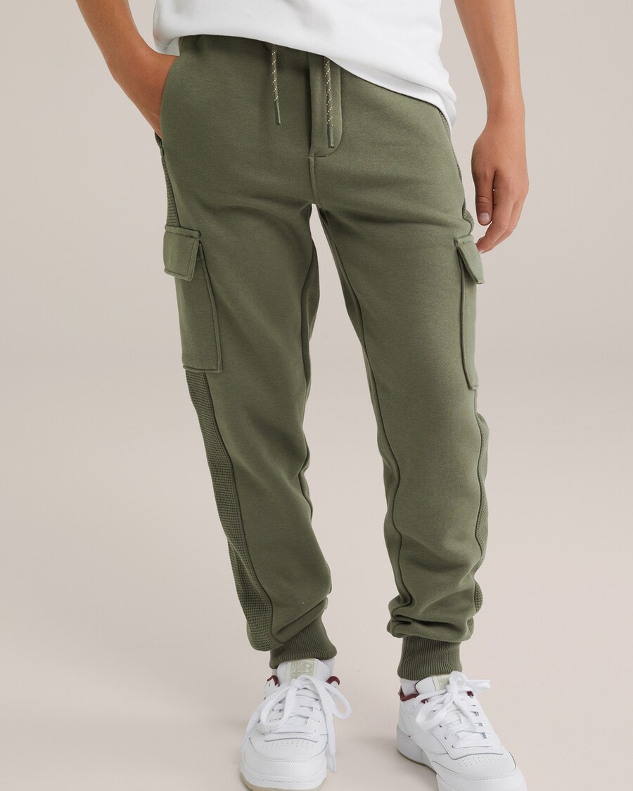 Зауженные брюки WE Fashion, Khaki — фото 2