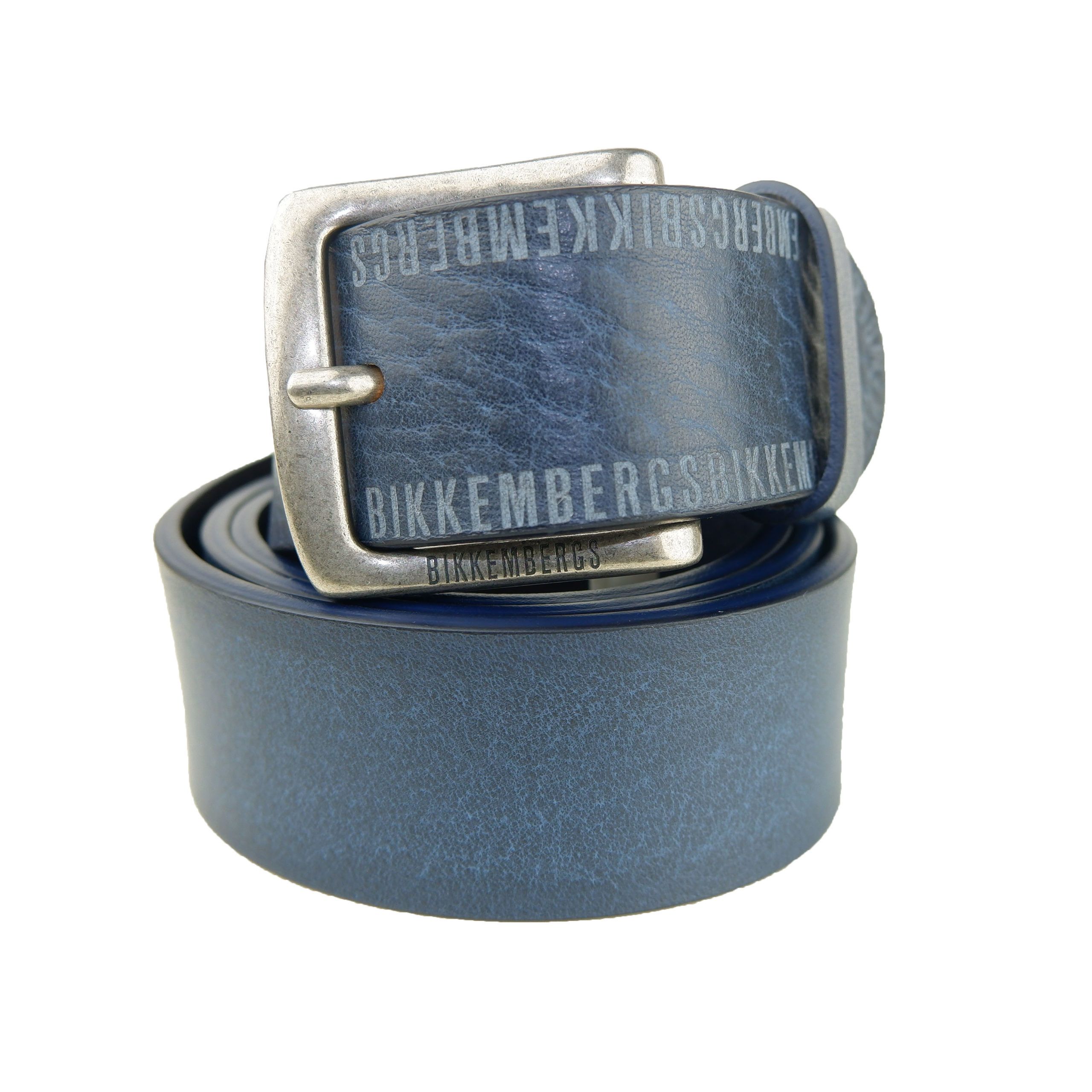 

Синий кожаный мужской ремень Bikkembergs