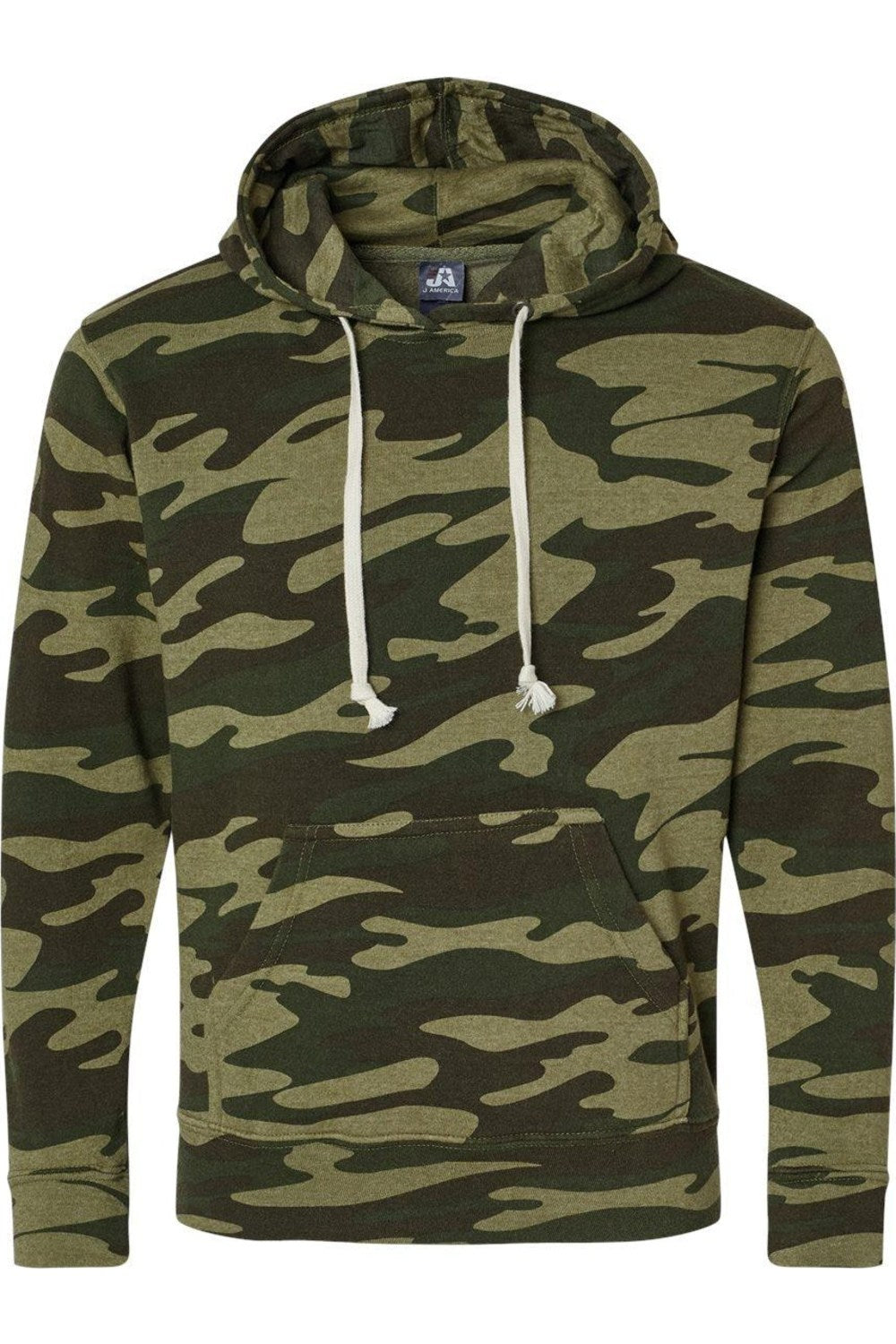 

Толстовка с капюшоном из флиса Triblend от J. America, цвет camo triblend