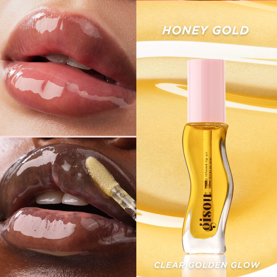 Увлажняющее масло для губ Gisou с медом Mirsalehi, оттенок Honey Gold — фото 4