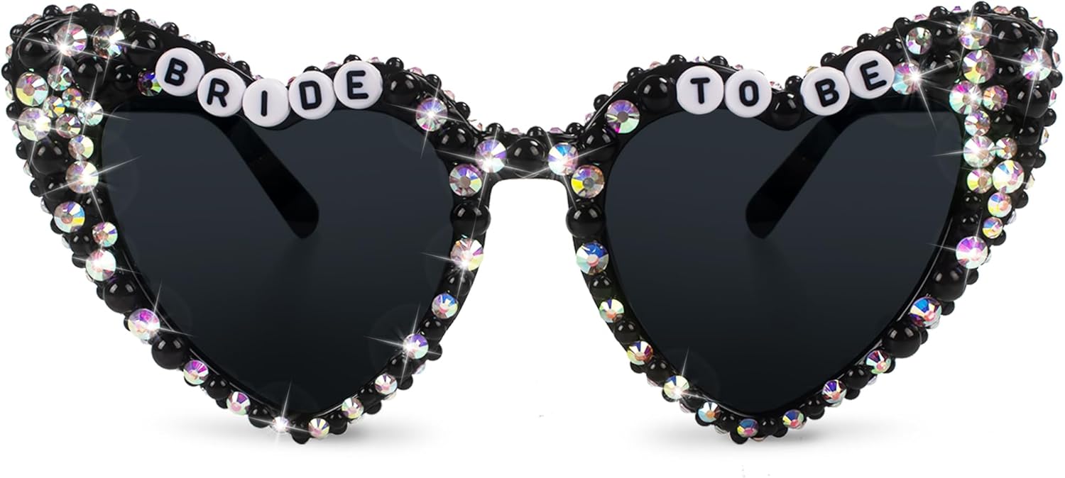 

Солнцезащитные очки JUSTOTRY Bride or Die - Till Death для девичника в готическом стиле, украшенные жемчужными стразами, для свадебного торжества, аксессуары для девичника в готическом стиле, Black-rhinestone