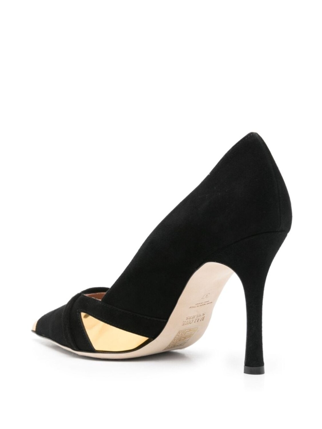 Malone Souliers туфли-лодочки с контрастными вставками 100 мм, черный — фото 3