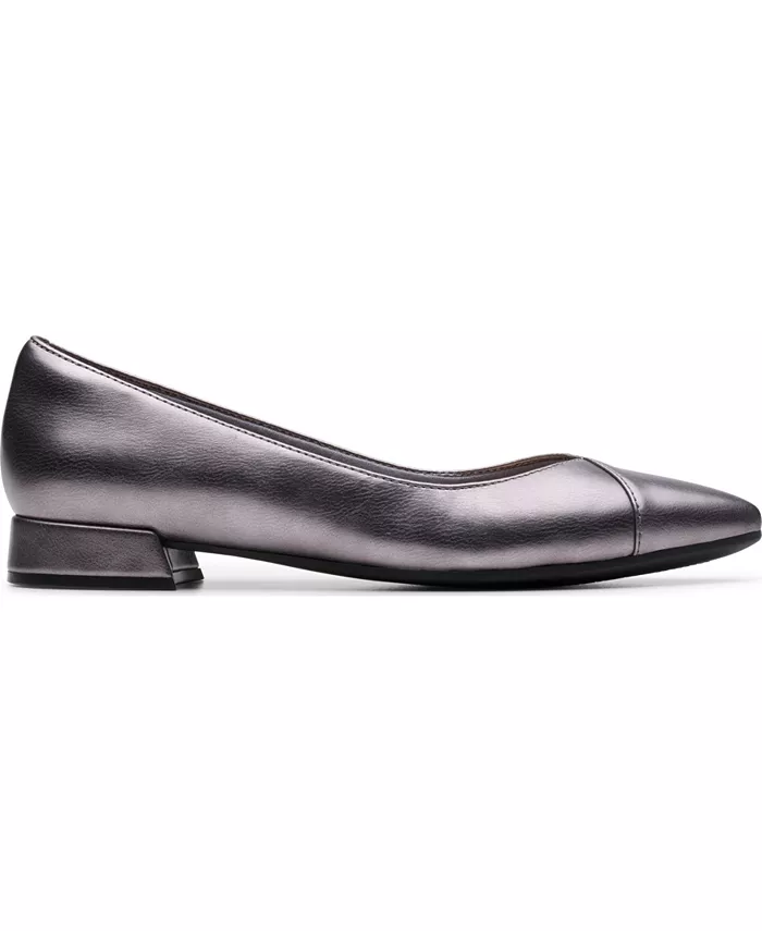 Женские балетки Natalyn Wish с острым носком Clarks, серый — фото 2