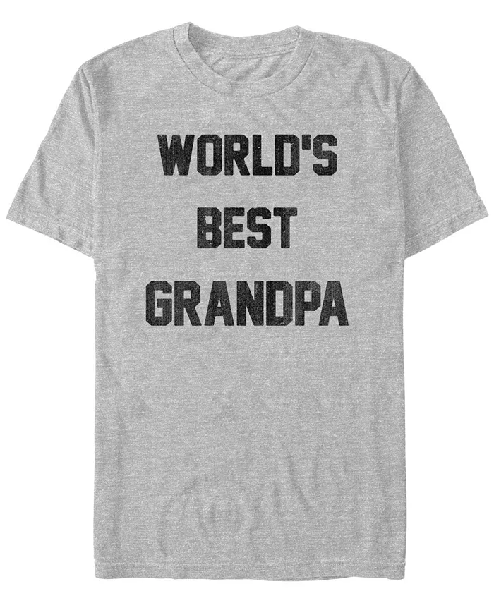

Мужская футболка с коротким рукавом "World's Best Grandpa" Fifth Sun, серый