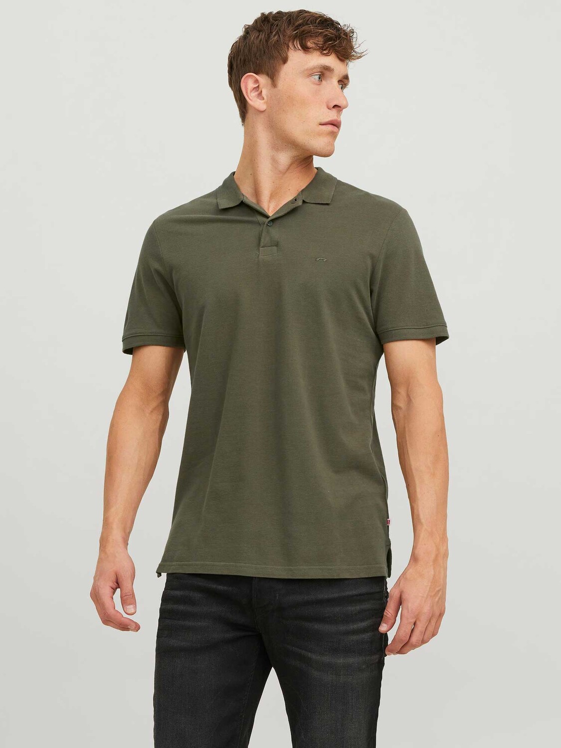 

Футболка Jack & Jones JJEBASIC POLO SS NOOS, зеленый