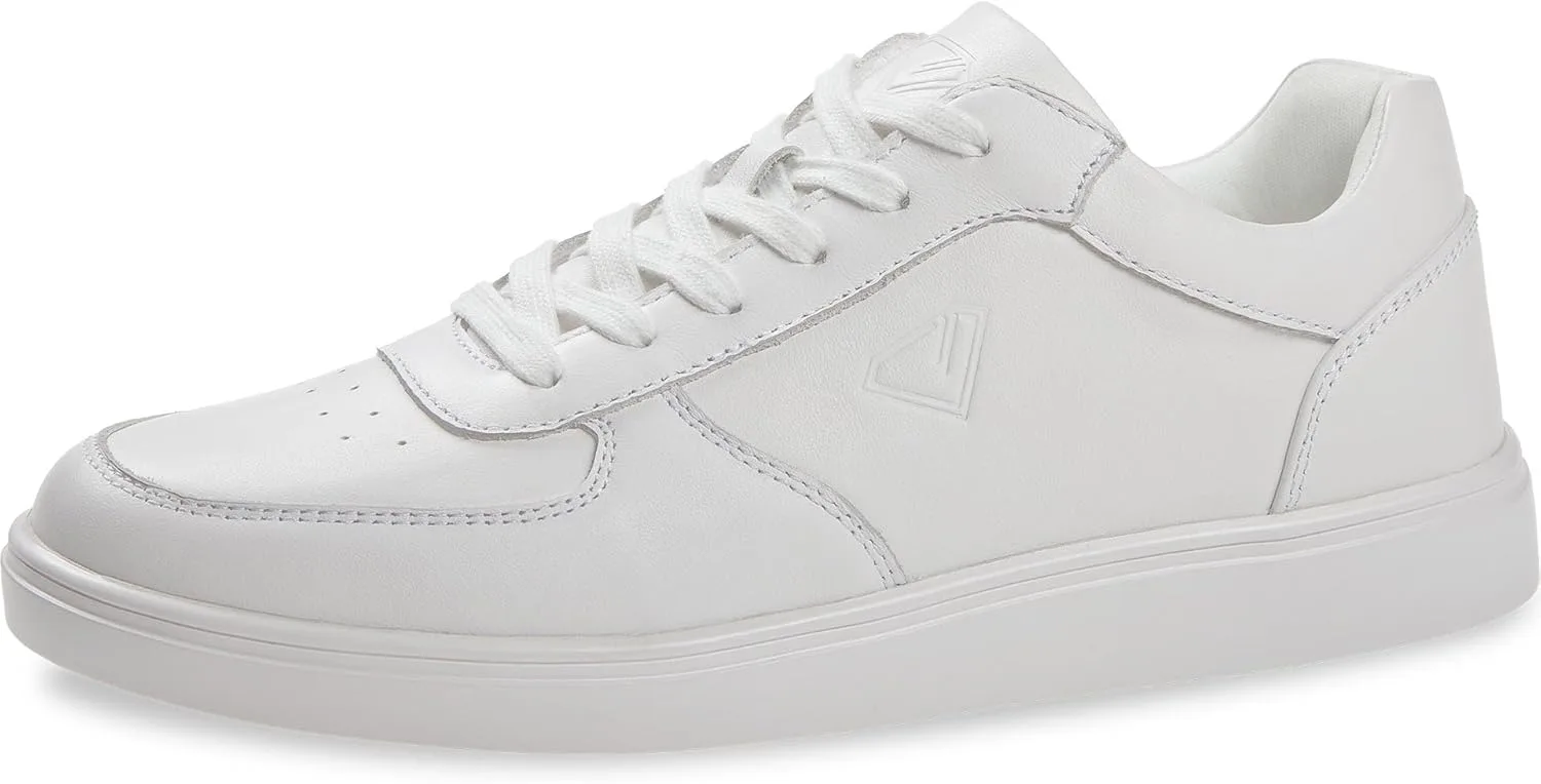 Танцевальные кроссовки Diamant Beat White Unisex Low-Top, натуральная кожа, белый цвет, цельная подошва, съемная стелька