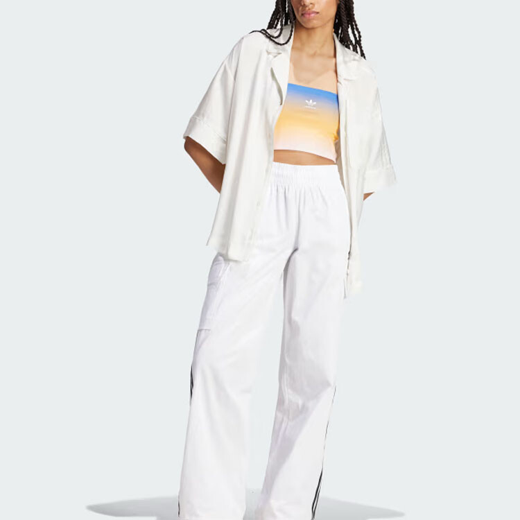 Топ без бретелек женский синий Adidas Originals — фото 2