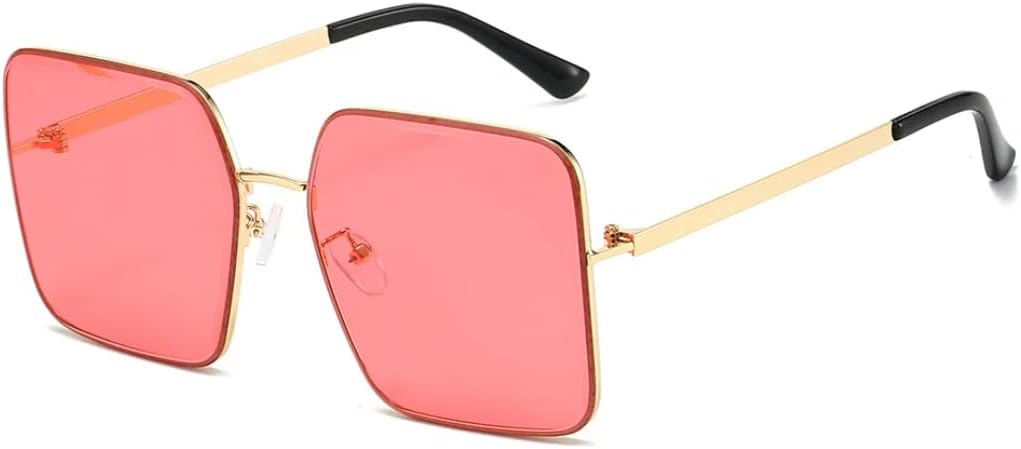 

Солнцезащитные очки Simplify Designed для женщин, квадратная форма, тонировка, большая оправа, защита от УФ-излучения UV400, для путешествий и повседневной носки TVTBBVV, Pink