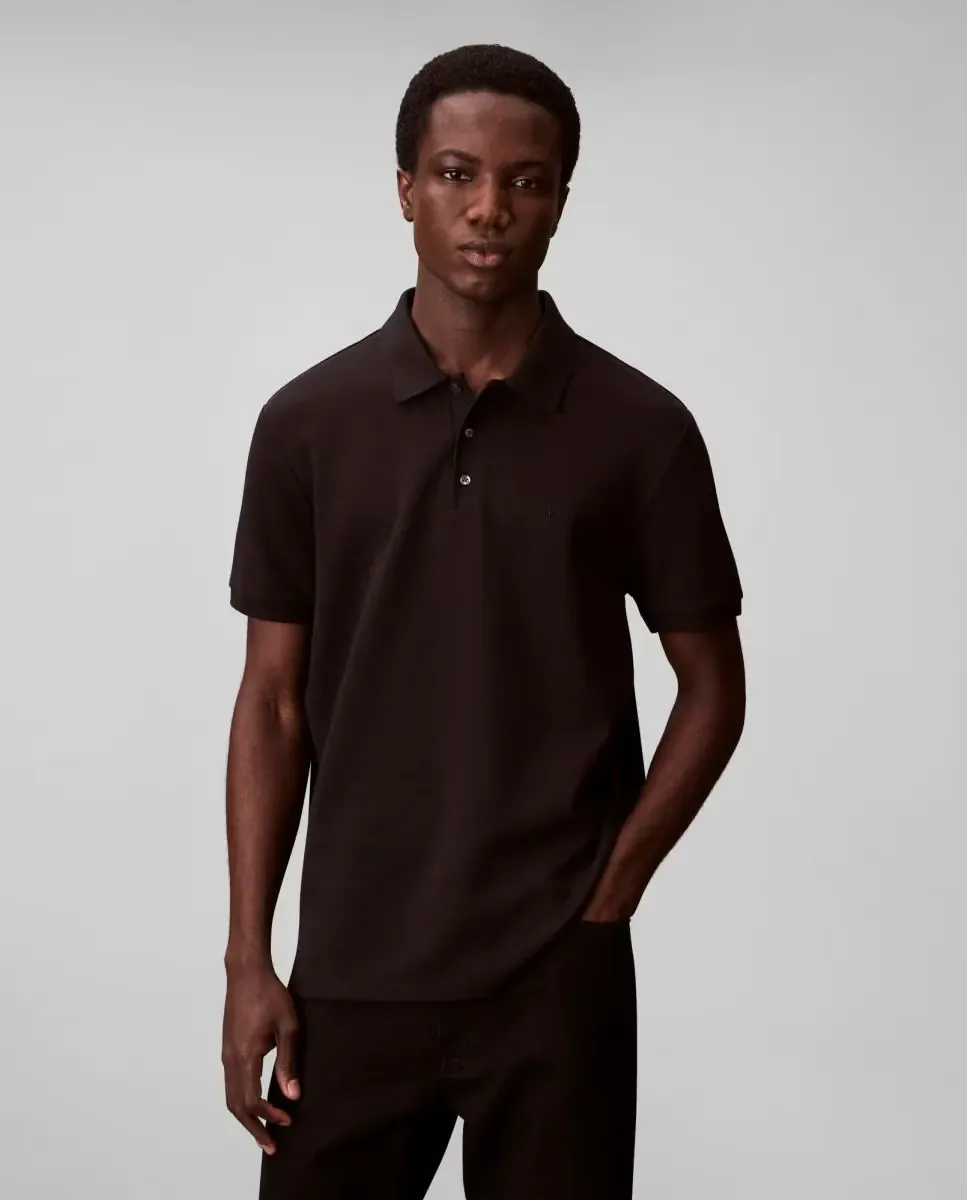 Мужское полосатое поло в тон Calvin Klein, черный