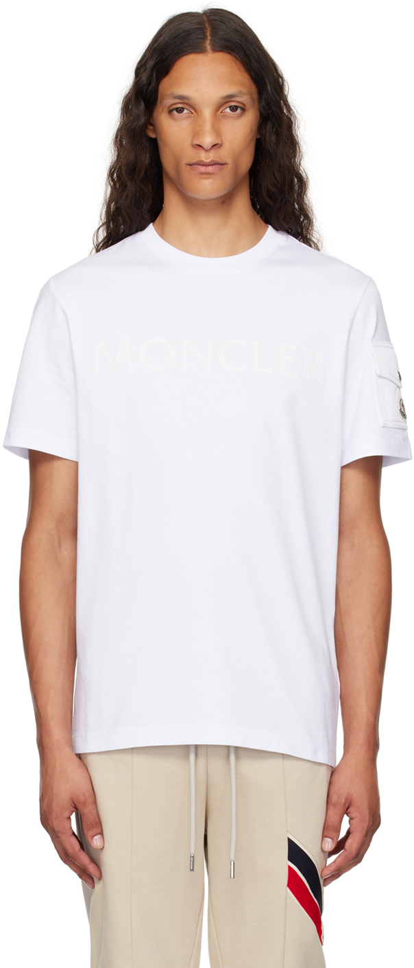 

Белая футболка с карманом Moncler