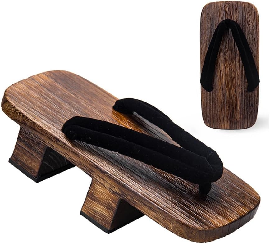 

Вьетнамки Деревянные Сабо с Двумя Зубцами, Мужские Сабо в Японском Стиле, Деревянные Сандалии, Модные Мужские и Женские Традиционные Японские Сабо под Кимоно, Обувь на Высоком Каблуке Yfdzkj, черный