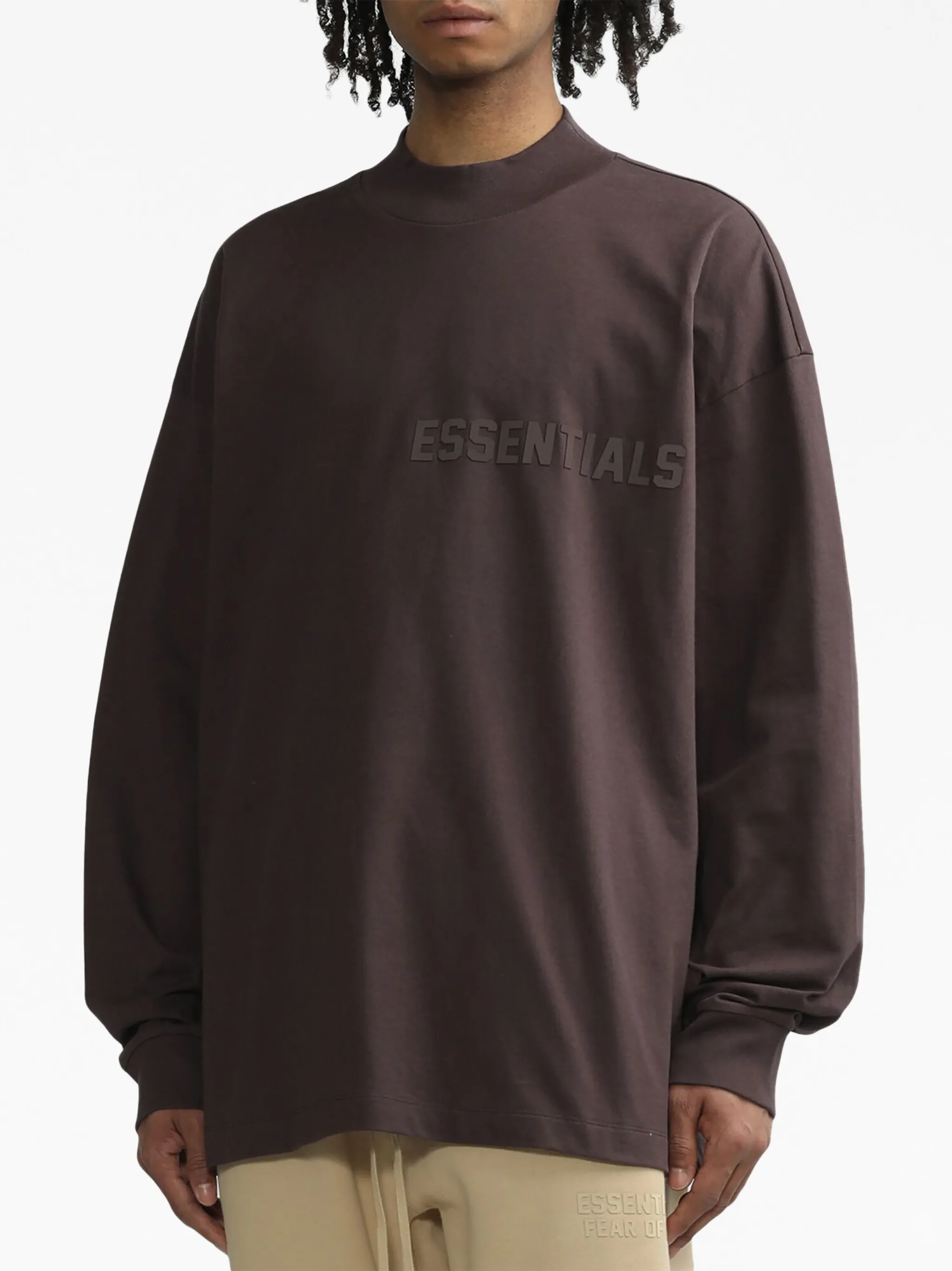 Футболка с длинными рукавами и логотипом Fear Of God Essentials, фиолетовый — фото 3