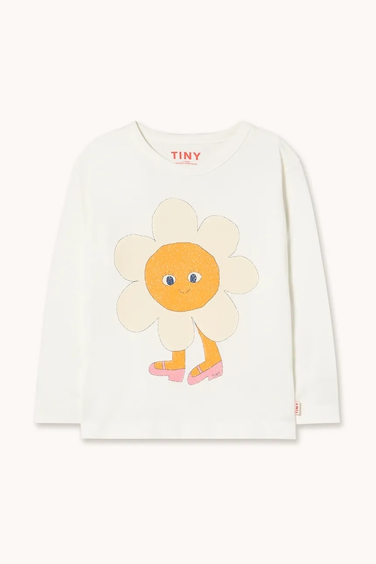 

Детская хлопковая футболка с длинным рукавом и цветочным принтом FLOWER GRAPHIC SLEEVE TEE Tinycottons, белый
