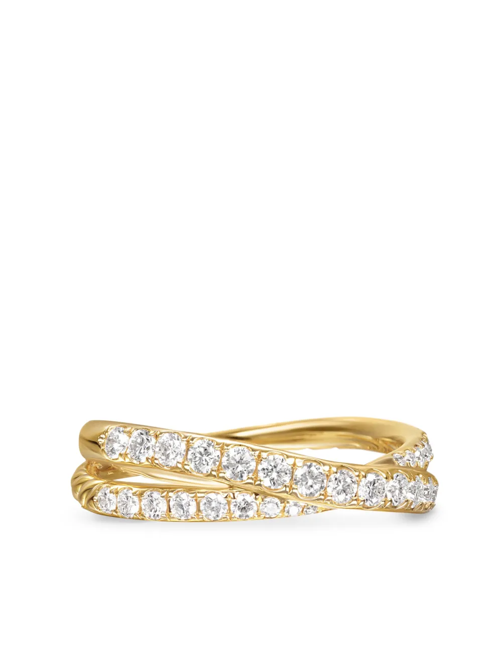 

Кольцо Pav Crossover из желтого золота с бриллиантами (6 мм) David Yurman, золотой