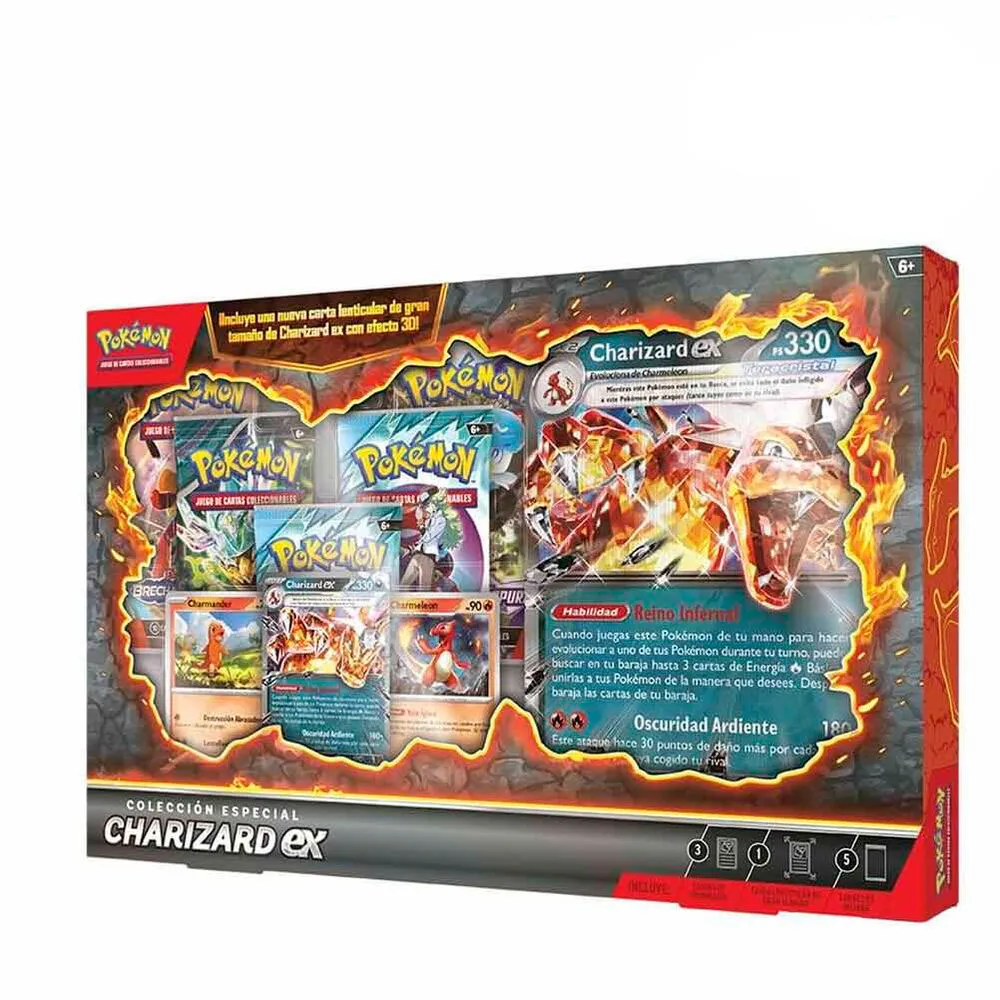 

Коллекционные карточки Pokemon Trading Card Game Charizard EX (испанский вариант), мультиколор