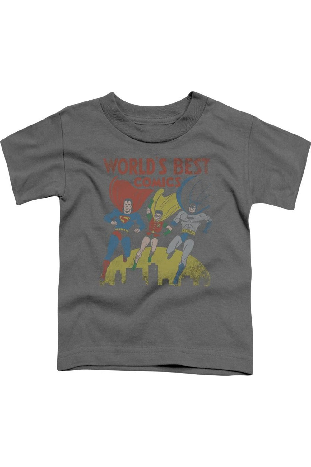 

Футболка с коротким рукавом для детей "Лига справедливости Америки - лучшие в мире" Gildan, Charcoal