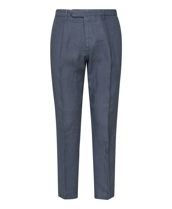 

Синие плиссированные брюки с застежкой-молнией Santaniello, синий