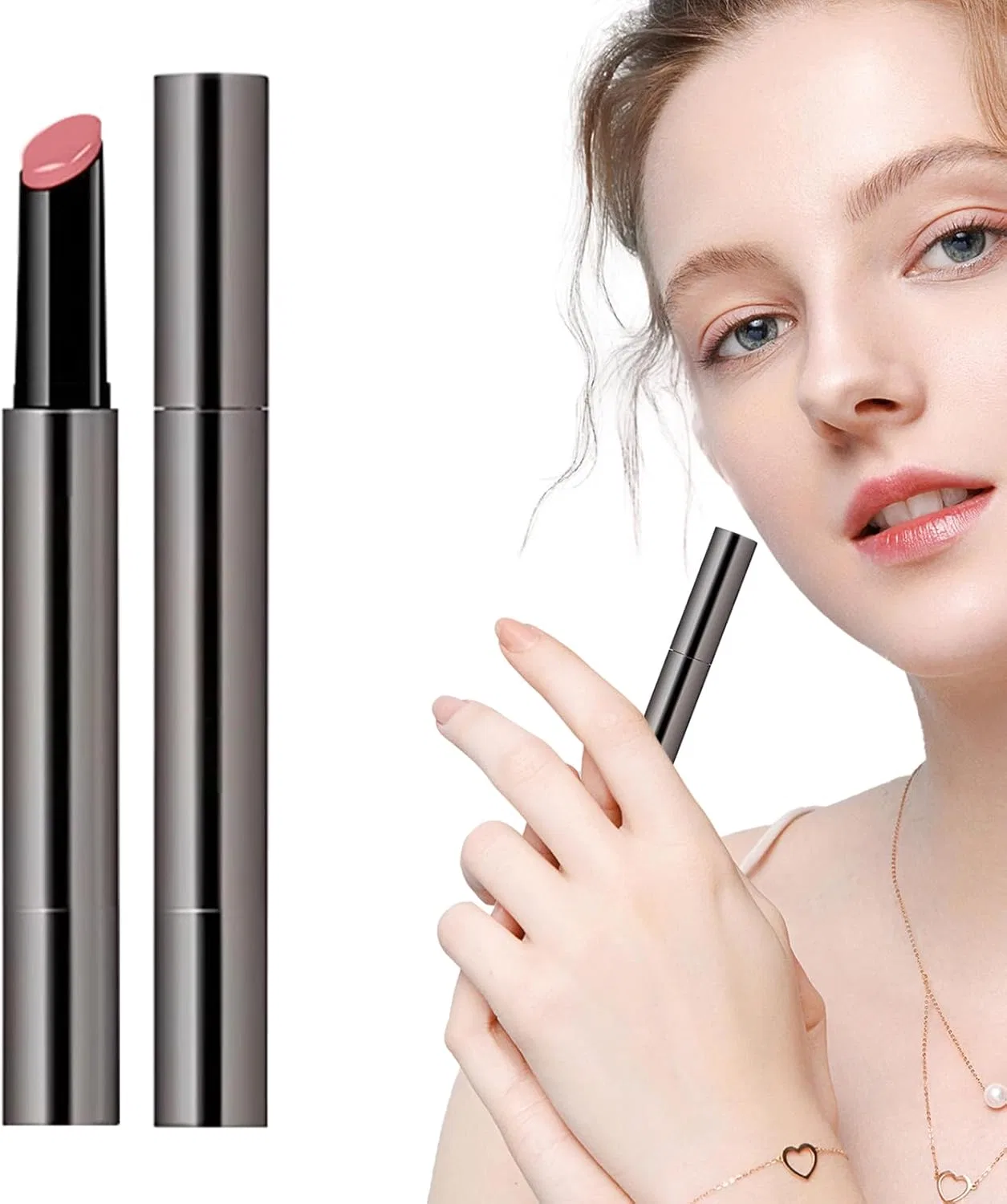Блеск для губ Jelly Makeup Moisturizing Long Lasting Lipstick, увлажняющий, бежевый