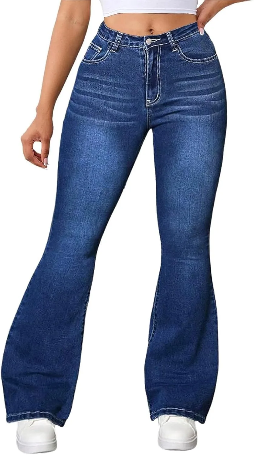 

Flare Jeans для женщин Bell Bottom, High Waisted, Slimming BubFee