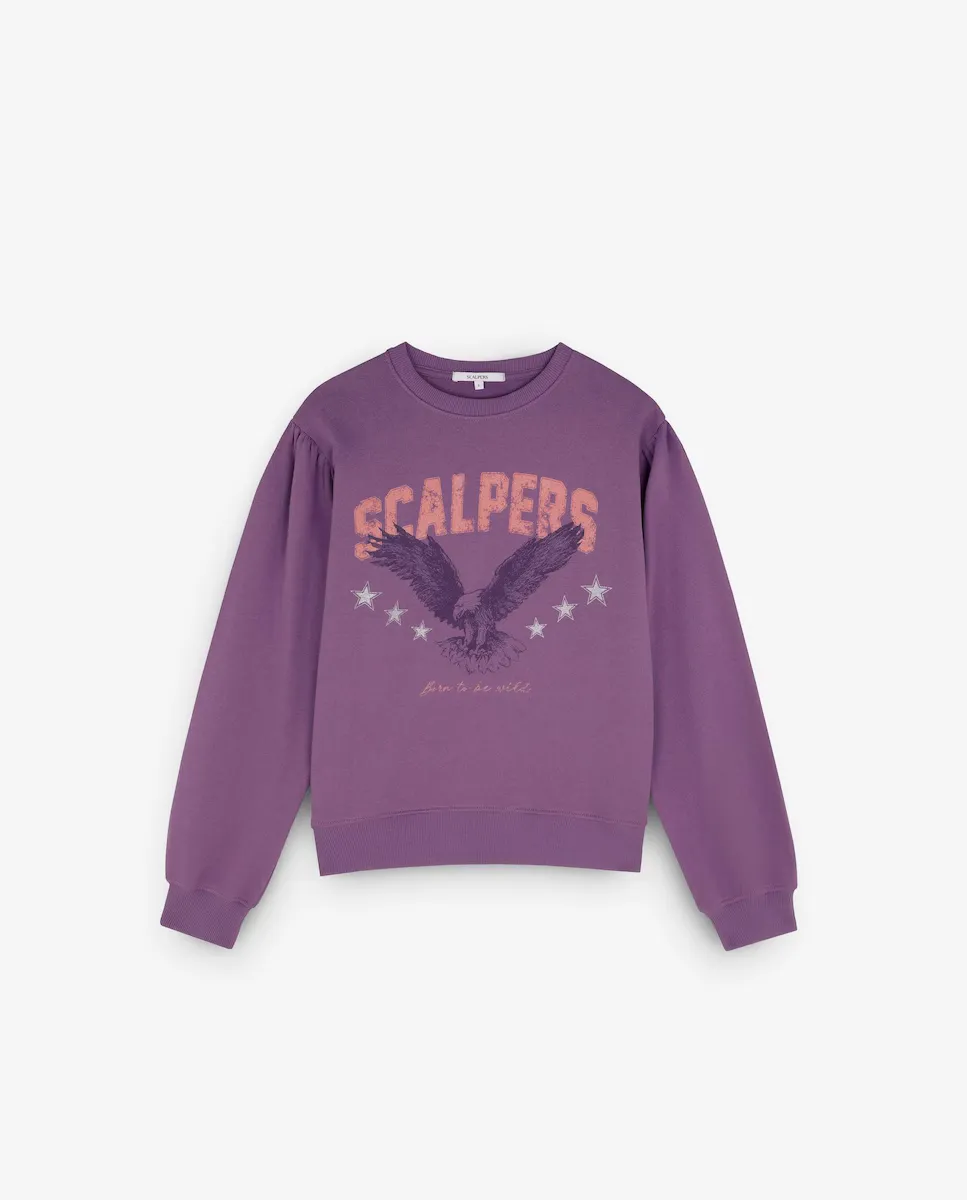 

Женская толстовка без капюшона Scalpers, фиолетовый