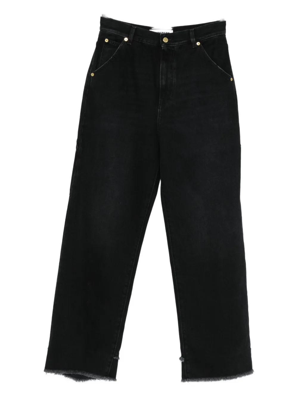 

Прямые джинсы из денима с необработанным краем Darkpark, черный