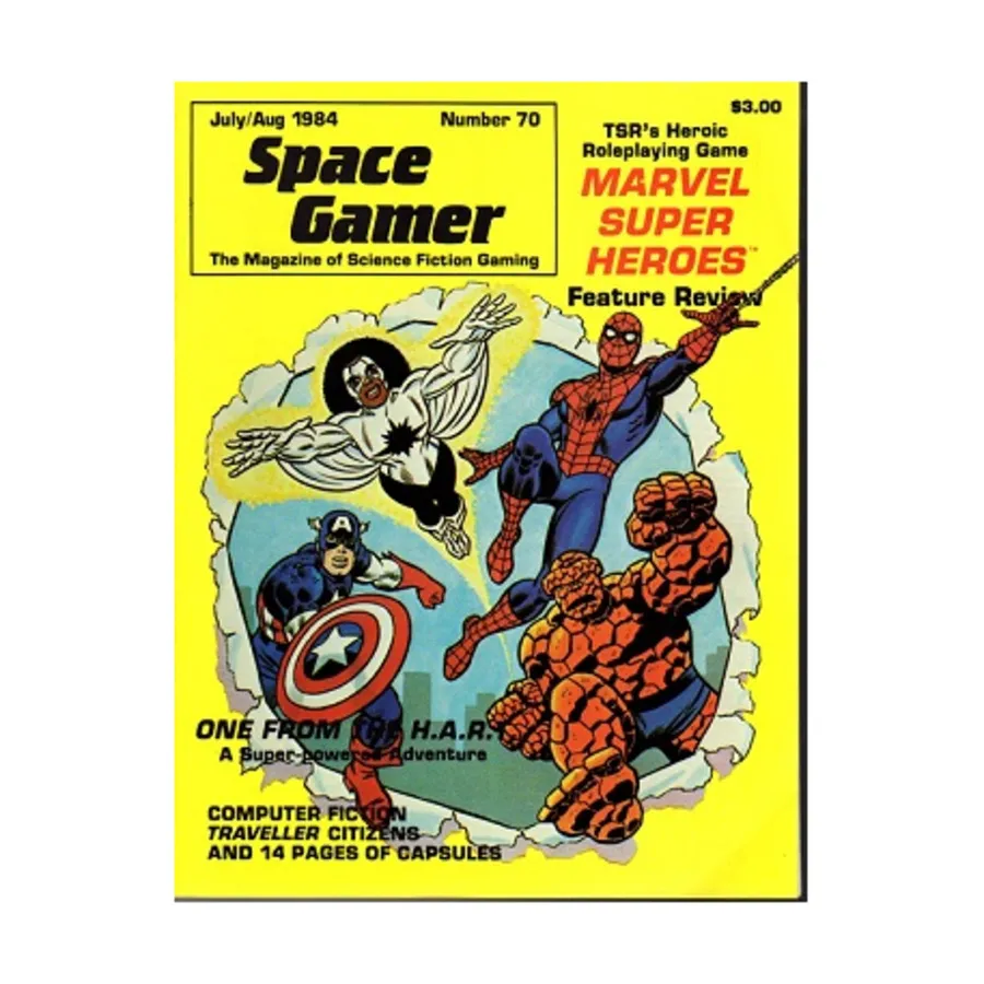 

Журнал #70 "One from the H.A.R.T - Superhero Adventure, Traveller Character Generation", Space Gamer Magazine (Various Publishers)