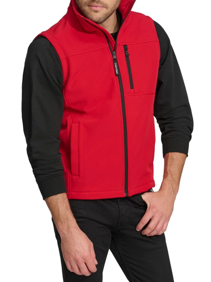 

Жилет с имитацией водолазки на молнии Calvin Klein, красный