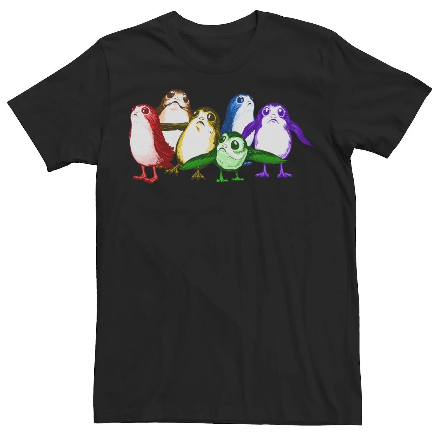 

Мужская футболка Star Wars Rainbow Porg Licensed Character