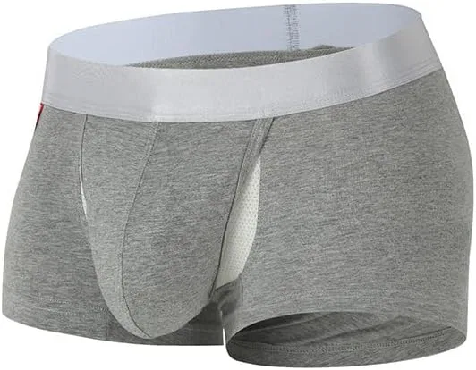 Боксеры, хлопковые, Men's U-Shaped Cotton Boxer Briefs, серый