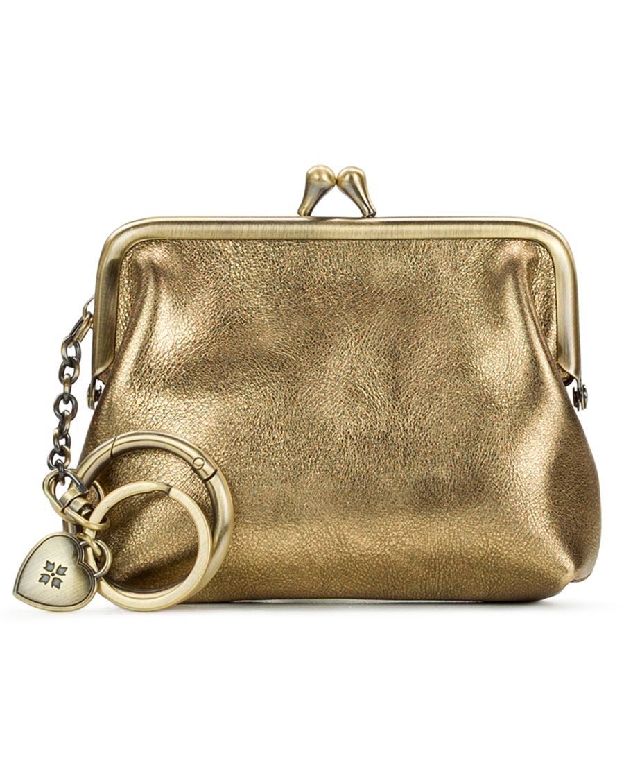 

Большой кошелек Borse с застежкой-поцелуем Patricia Nash, Gold